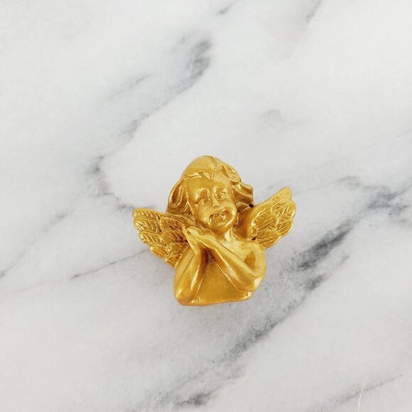 Gold Angel Cherub Shoe Charm 1 Piece - Picture 4 of 7